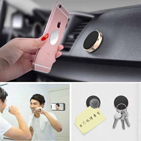 İpek Yıldızı® Tüm Modellerle Uyumlu Manyetik Araç İçi Telefon Tutucu Çok Amaçlı Güçlü Mıknatıs Tutucu