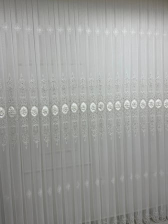 NİVEMESHOME 3158 VALERİA  GOLD  1/3 PİLELİ  BAMBU TÜL PERDE