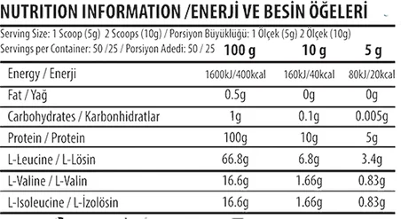 BCAA 4:1:1 10.000 mg 50 Servis