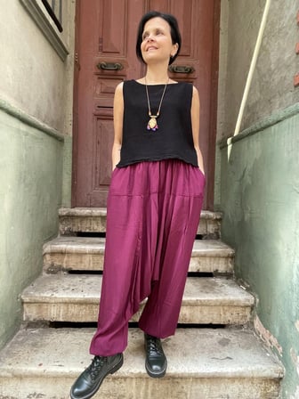 Bohem Müslin Kolsuz Crop Bluz, Bol Kesim Bluz, Salaş Bluz, Rahat Bluz, Crop Bluz
