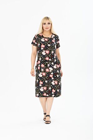 Yazlık Cepli Büyük Beden Elbise 34D-2397