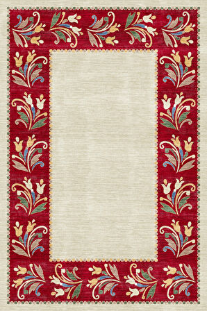 Pamuk Dokuma Taban Kaymaz Yıkanabilir Klasik Desenli  Salon Halısı Mutfak Halısı Koridor Halısı