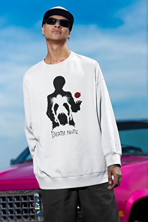 Death Note Baskılı Unisex Oversize Anime Sweatshirt