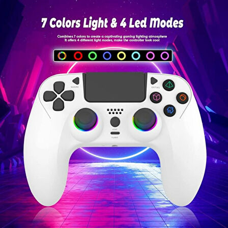 Ozmik PS4 için kablosuz kol PS4/Pro/Slim/PC ile uyumlu çift titreşimli/dokunmatik panel Android-İos 