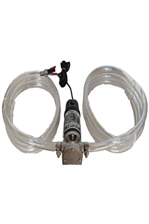 Düzey 12 Volt 3/4'' Mazot Aktarma(SIVI TRANSFER) Pompası(SU,SÜT,YAĞ) & 5 Metre Hortumlu Set Bahçe P
