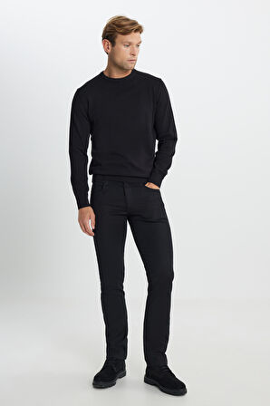 Pamuklu Standart Fit Normal Kesim Bisiklet Yaka Triko Kazak