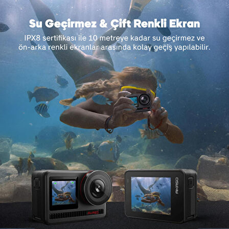 Akaso Brave 8 4K Aksiyon Kamera ve Süper Aksesuar Seti (Akaso Türkiye 2 Yıl Garantili)