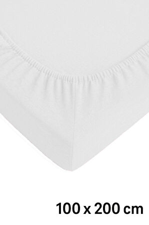 Tek Kişilik Düz Penye %100 Pamuklu Lastikli Çarşaf 100X200