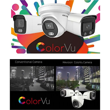 Colorvu Gece-Karanlıkta Renkli 6 Ahd Kameralı Güvenlik Kamera Kuruluma Hazır Set