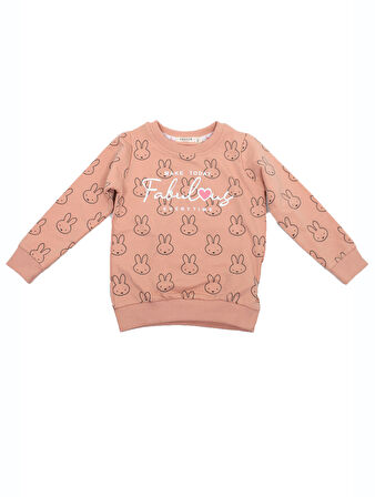 Kız Bebek Tavşanlı Sweatshirt