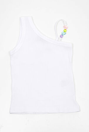 Kız Çocuk Askı Detaylı Crop WRG-4733