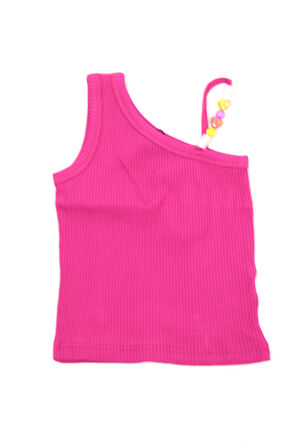 Kız Çocuk Askı Detaylı Crop WRG-4733
