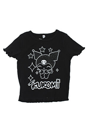 Dmb Kız Kuromi Baskılı Crop Badi