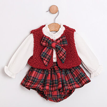 Kız Bebek Trilli 3'lü Kız Takım CMN-3765