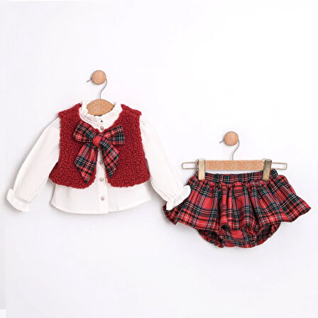 Kız Bebek Trilli 3'lü Kız Takım CMN-3765