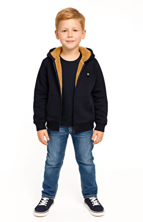 Erkek Çocuk İçi Welsoft Astarlı Hırka DEN-30482