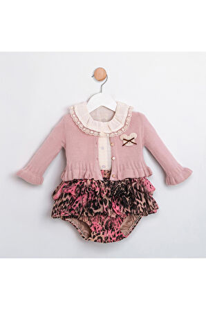 Kız Bebek Rose Poposu Fırfırlı 3'lü Takım CMN-3738