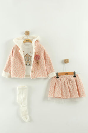 Kız Bebek Etekli Kilotlu Çoraplı Takım NBK-963