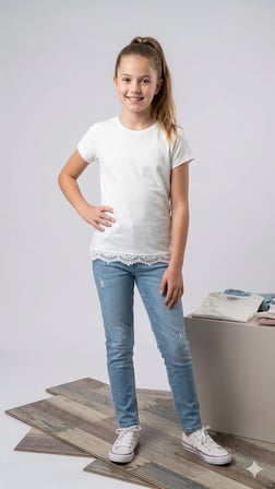 Kız Çocuk Gantel Garnili Badi CIC-4401-024
