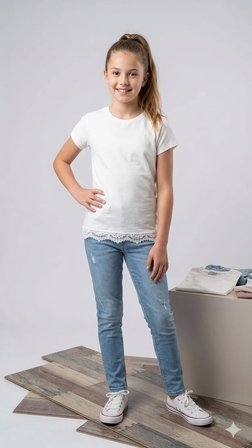 Kız Çocuk Gantel Garnili Badi CIC-4401-024