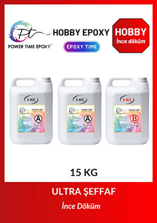 15 Kg Hobby Epoxy/ Şeffaf Epoksi Reçine Ince Döküm