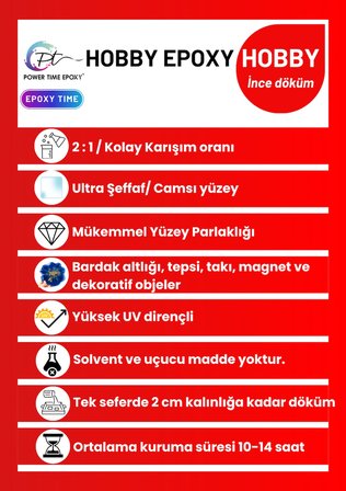 15 Kg Hobby Epoxy/ Şeffaf Epoksi Reçine Ince Döküm
