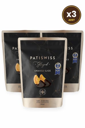 Bitter Çikolatalı Yarım Kaplı Portakal Dilimi 80G X 3 Adet