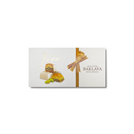 Juva Beyaz Çikolata Kaplı Antep Fıstıklı Baklava, 230G