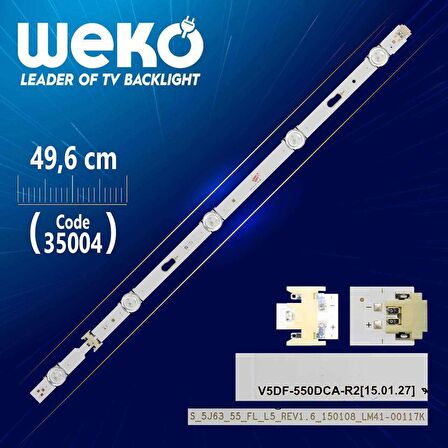 V5DF-550DCA-R2 - S_5J63_55_FL_L5_REV1.6_150108_LM41-00117K - LEFT - 49.6 CM 5 LEDLİ (WK-793)