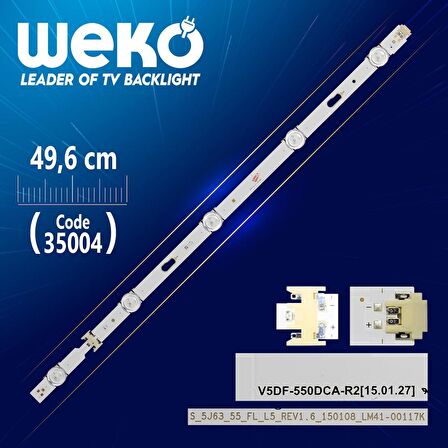V5DF-550DCA-R2 - S_5J63_55_FL_L5_REV1.6_150108_LM41-00117K - LEFT - 49.6 CM 5 LEDLİ (WK-793)