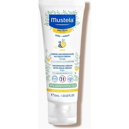 Mustela Cold Cream Ve Organik Balmumu İçeren, Kuru Ciltler İçin Besleyici Bebek Yüz Kremi 40 ml