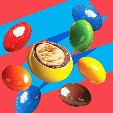Patislove Renkli Şeker Kaplı Sütlü Çikolatalı Yer Fıstığı Draje, 90G