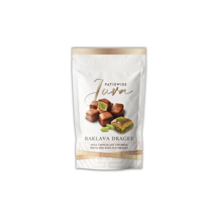 Juva Sütlü Çikolata Kaplı Antep Fıstıklı Baklava Draje, 80G
