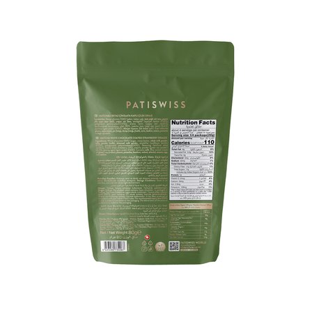 Matchalı Beyaz Çikolata Kaplı Çilek Draje, 80G