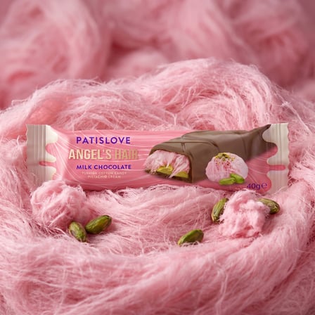 Patislove Antep Fıstıklı Krema ve Pişmaniye Dolgulu Sütlü Çikolata, 40G x 3 Adet