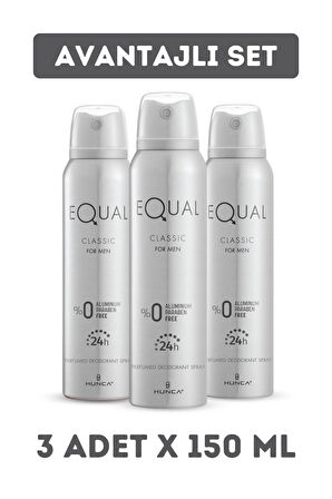 Equal Klasik Deodorant Erkek 150 ml 3 Adet