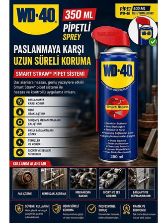 WD40 Pas Sökücü ve Yağlayıcı Sprey Kobra Başlık 350ml