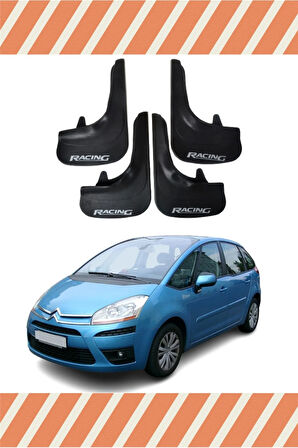 Citroen C4 2004-2011 Racing yazılı 4’lü tozluk çamurluk paçalık sağlam koruma