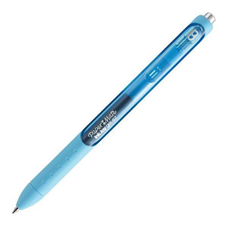 Paper Mate İnkjoy Gel Üstten Basmalı Jel Kalem Açık Mavi   12'li Paket / Paper Mate