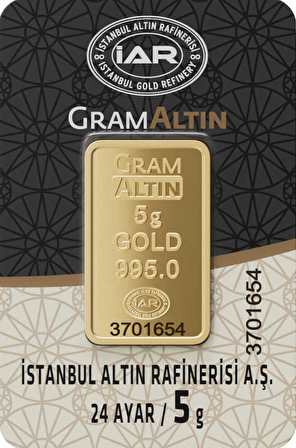 IAR 24 Ayar 5 Gram Külçe Altın