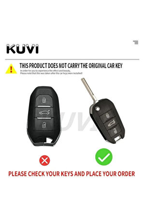 Peugeot 2008 Sustalı Gold Anahtar Kılıfı Kırmızı Renk
