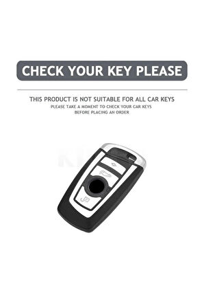 Bmw 7 Serisi F01 Anahtar Kılıfı Parlak Gümüş Renk