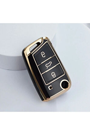 Seat Ateca Gold Anahtar Kılıfı Siyah Renk