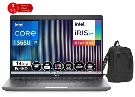 Dell LATITUDE 5440 13.Nesil İntel İ7 1355U 64gb 1TB SSD 14" Dos FHD Dizüstü Bilgisayar DLN025L54401415+WeblegelsinÇanta