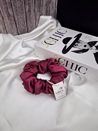 Çocuk Saten Toka / S - Gecenin Kızı – Tekli Lüks Lastik Model Scrunchie