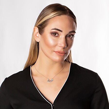 Annem Yazılı 925 Ayar Gümüş Kadın Kolye