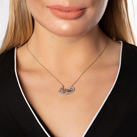 Annem Yazılı 925 Ayar Gümüş Kadın Kolye