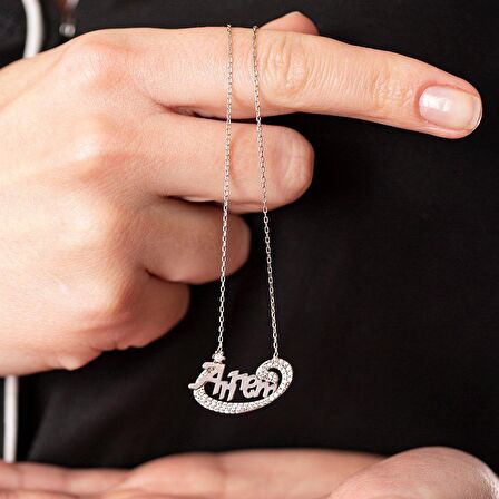 Annem Yazılı 925 Ayar Gümüş Kadın Kolye