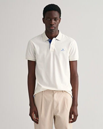 GANT Erkek Krem Slim Fit Polo