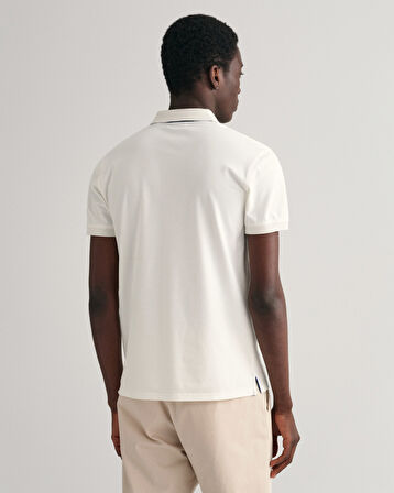 GANT Erkek Krem Slim Fit Polo